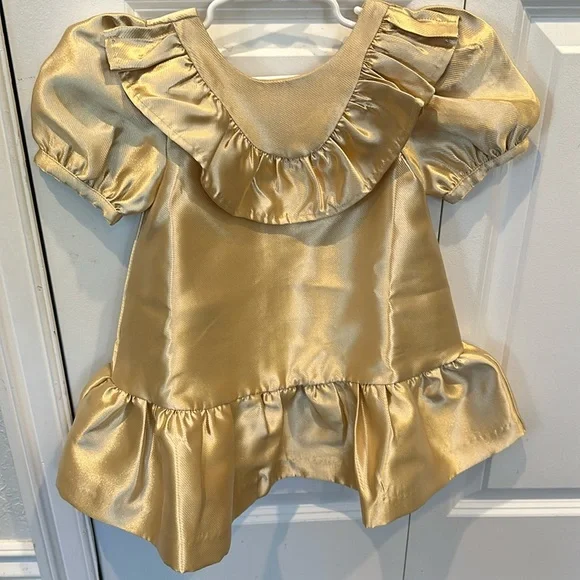 janie and jack gold dress Girl Gold The Golden Glow Dress by Janie and Jack